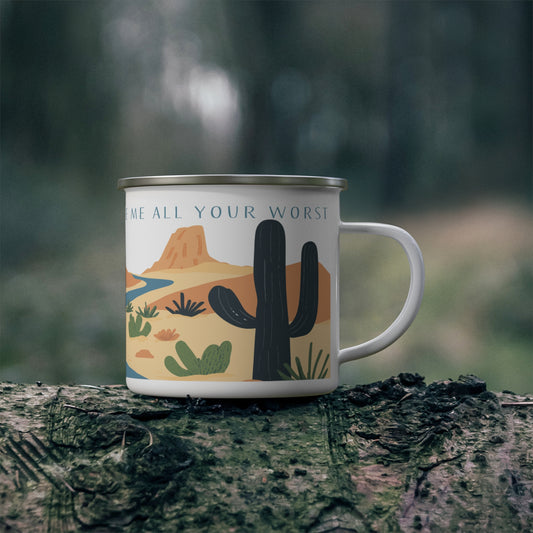 "Iced Moonshine" Enamel Camping Mug